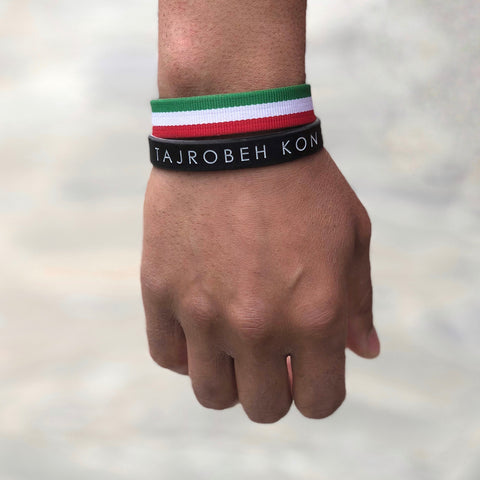 Tajrobeh Kon Iran Flag Double Bracelet